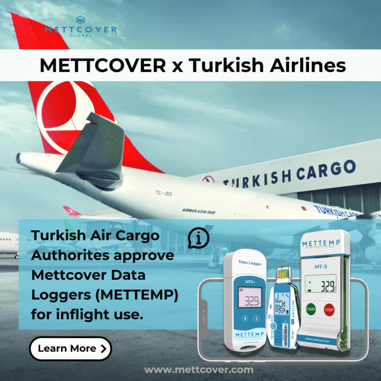 Turkish Airlines approve Mettemp Data Loggers by Mettcover Global