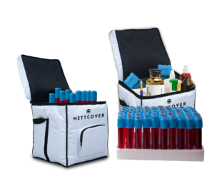 Mettcover Cooler bags protecting sensitive biologic samples.