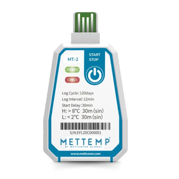 Mettemp MT2 Single Use Temperature Data Logger